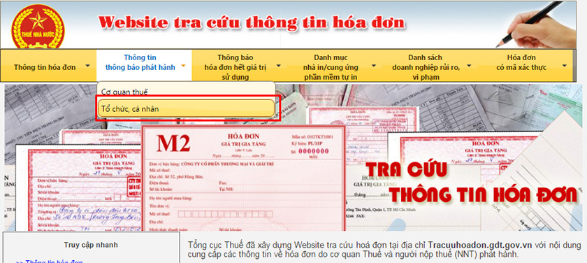 tra cứu kết quả thông báo phát hành hóa đơn
