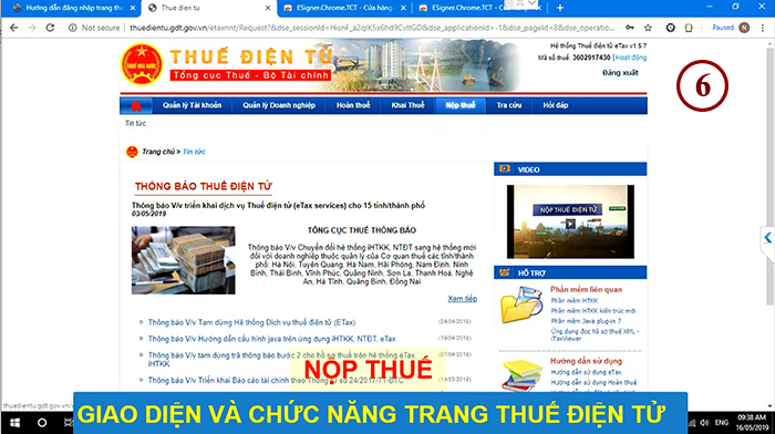 các bước đăng nhập trang thuedientu