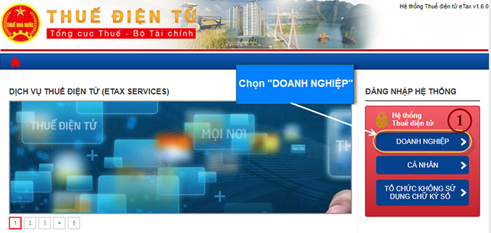 hướng dẫn đăng nhập trang thuedientu