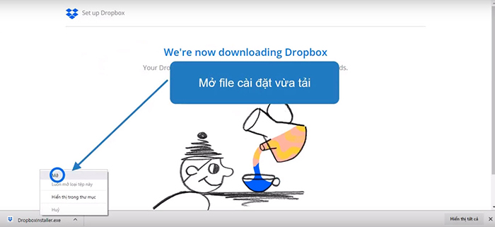 lưu trữ hóa đơn đầu vào bằng drop box