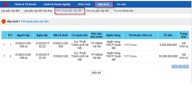 nộp thuế điện tử