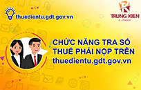 Chức năng tra cứu số thuế còn phải nộp trên thuedientu.gdt.gov.vn