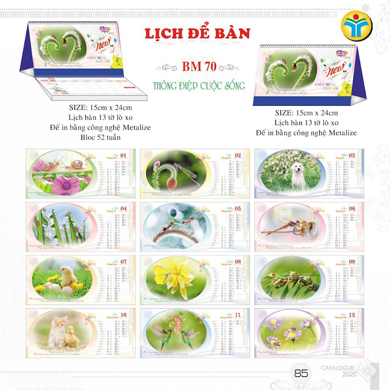 in lịch để bàn 2019