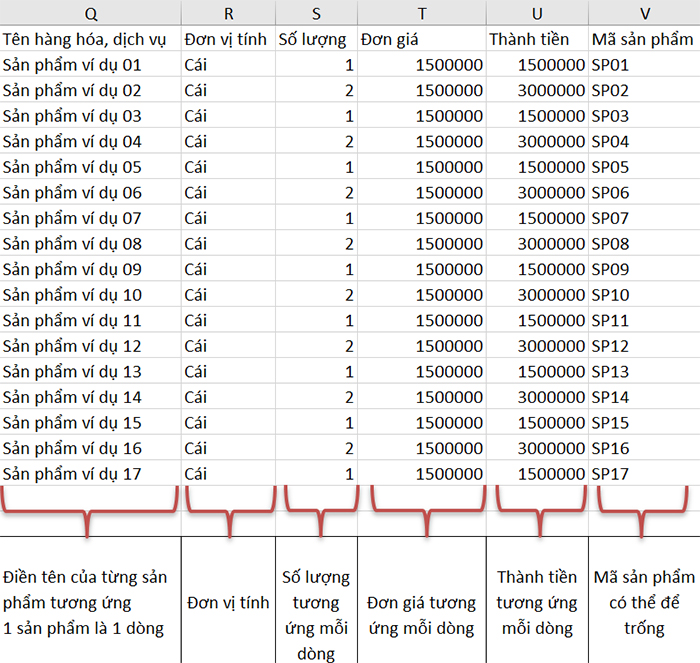 upload file excel vào phần mềm