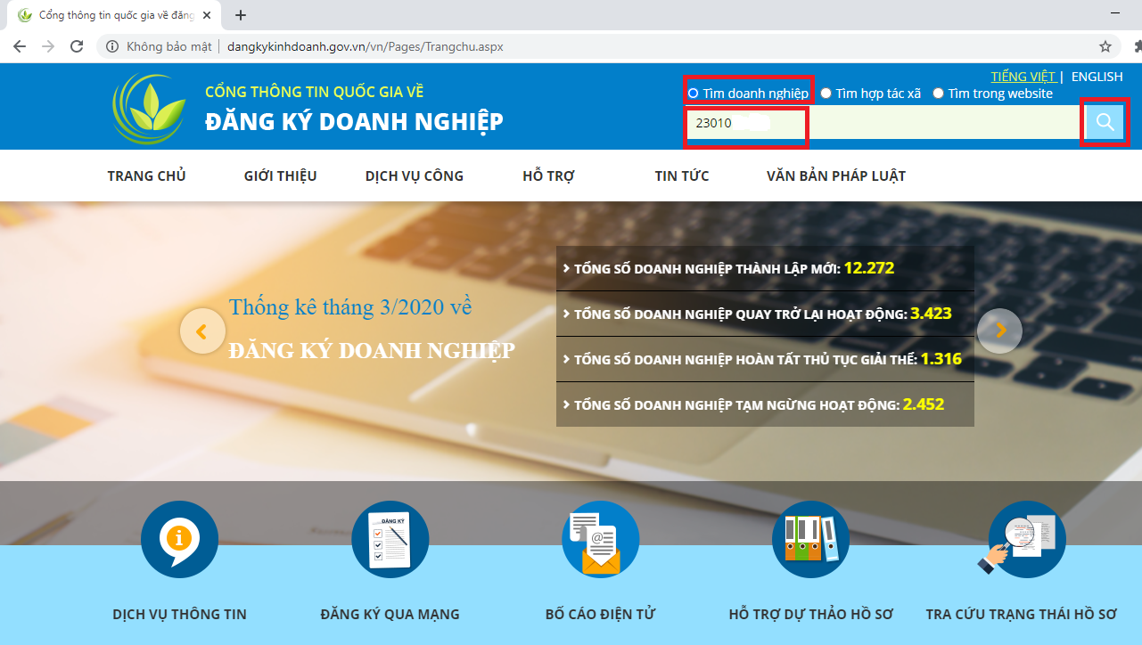 đăng ký kinh doanh - tra cứu thông tin doanh nghiệp, hợp tác xã