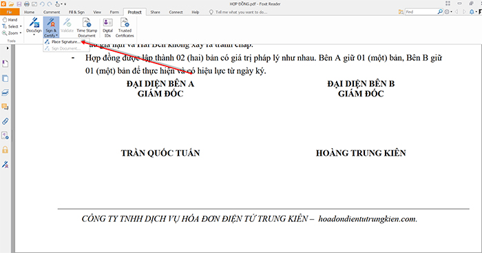 ký số online biên bản thu hồi hóa đơn điện tử