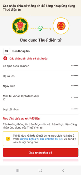 đăng nhập etax moblie